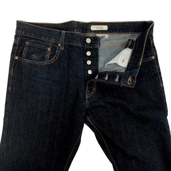 H&M Straight Regular Waist Blue Denim Jeans - Picture 6 of 6